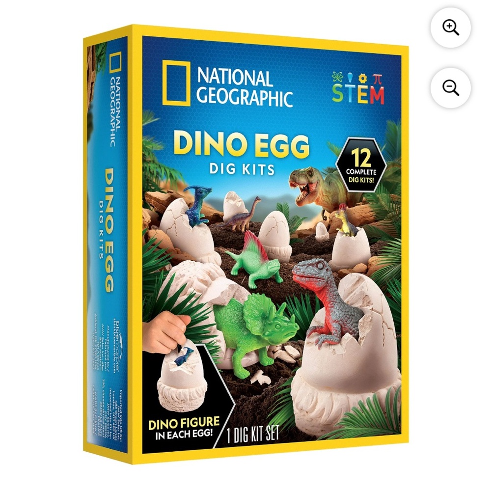 National Geographic Dino Egg STEM Kit - Blue and Yellow